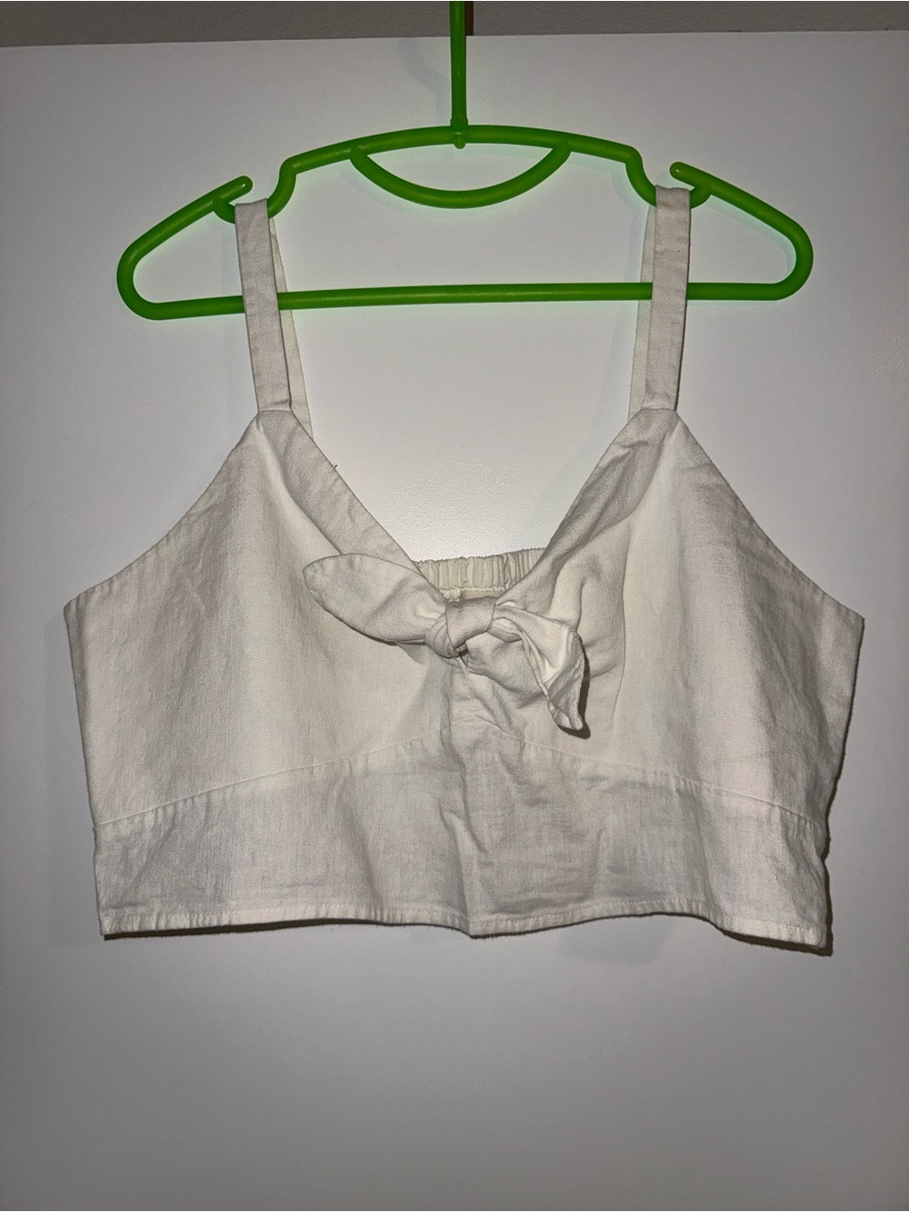 Universal Thread Cream Tie-Front Crop Tank - Picture 3 of 5